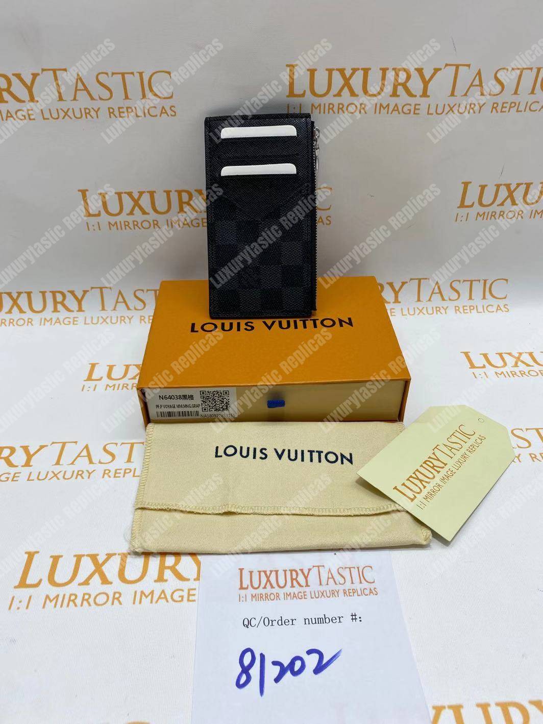 LV Coin Card Holder Damier Graphite Canvas