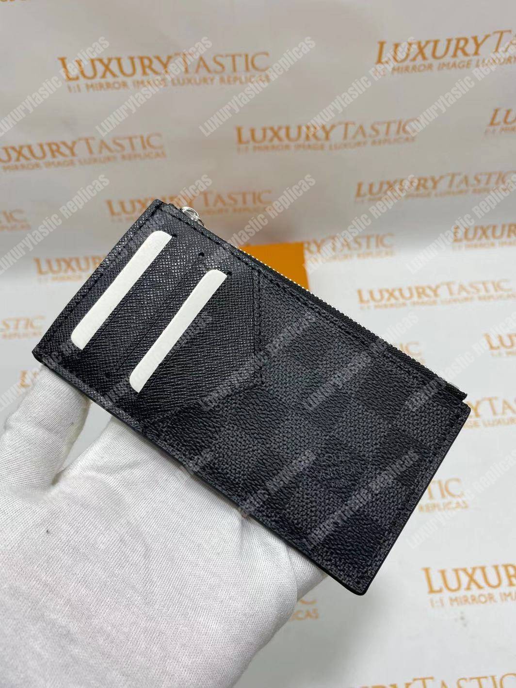 LV Coin Card Holder Damier Graphite Canvas
