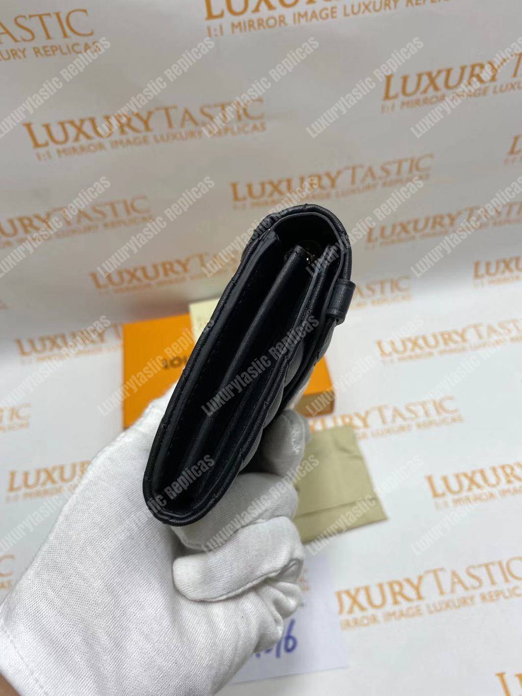 LV New Wave Long Wallet Black