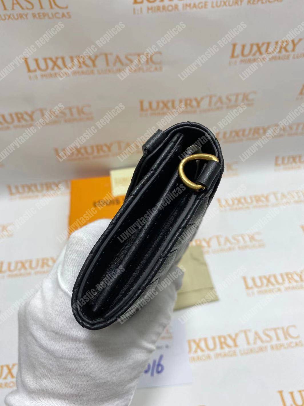 LV New Wave Long Wallet Black