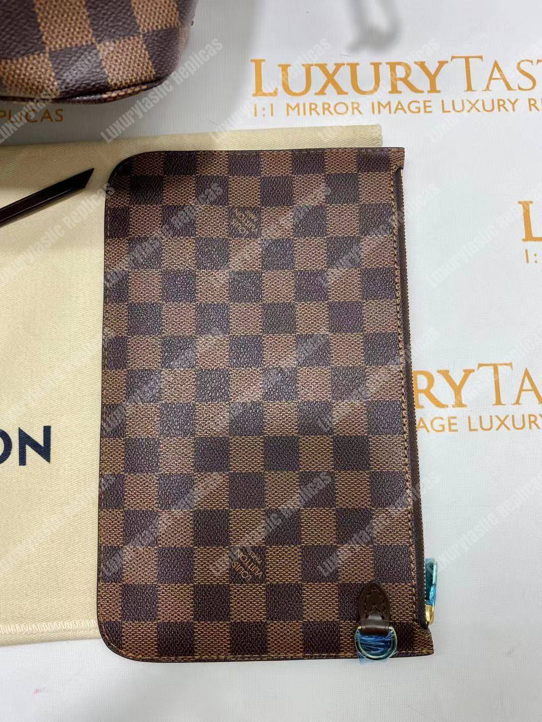 LV Neverfull MM Damier Ebene Cherise