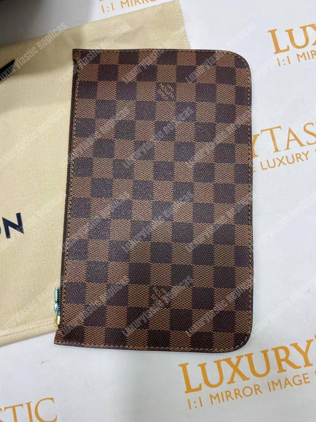 LV Neverfull MM Damier Ebene Cherise