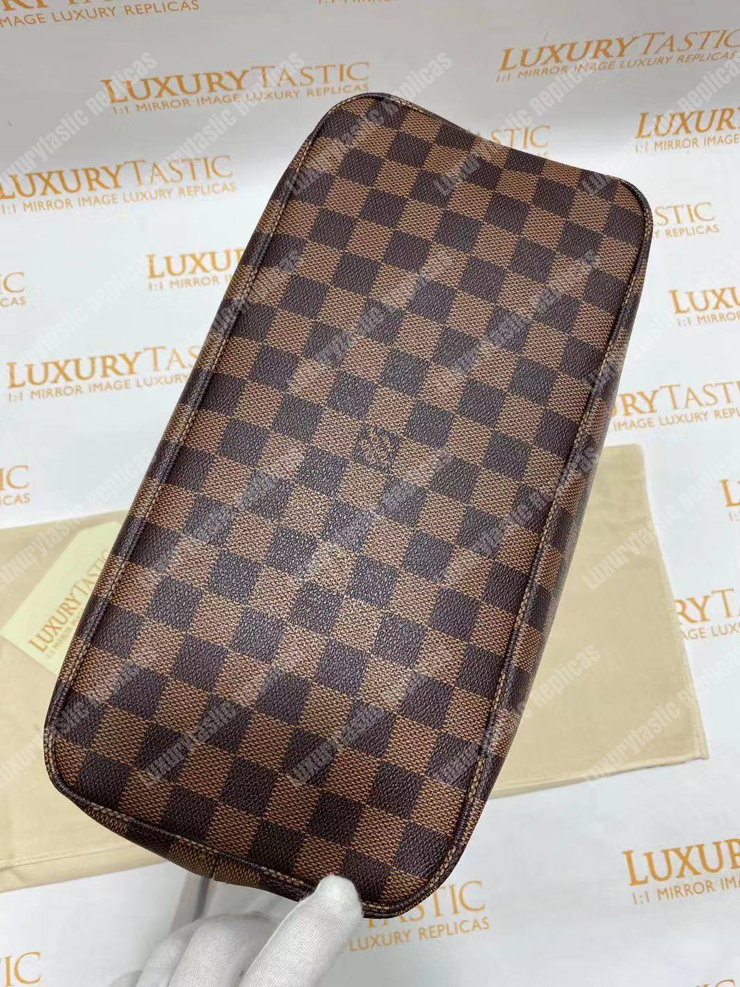 LV Neverfull MM Damier Ebene Cherise