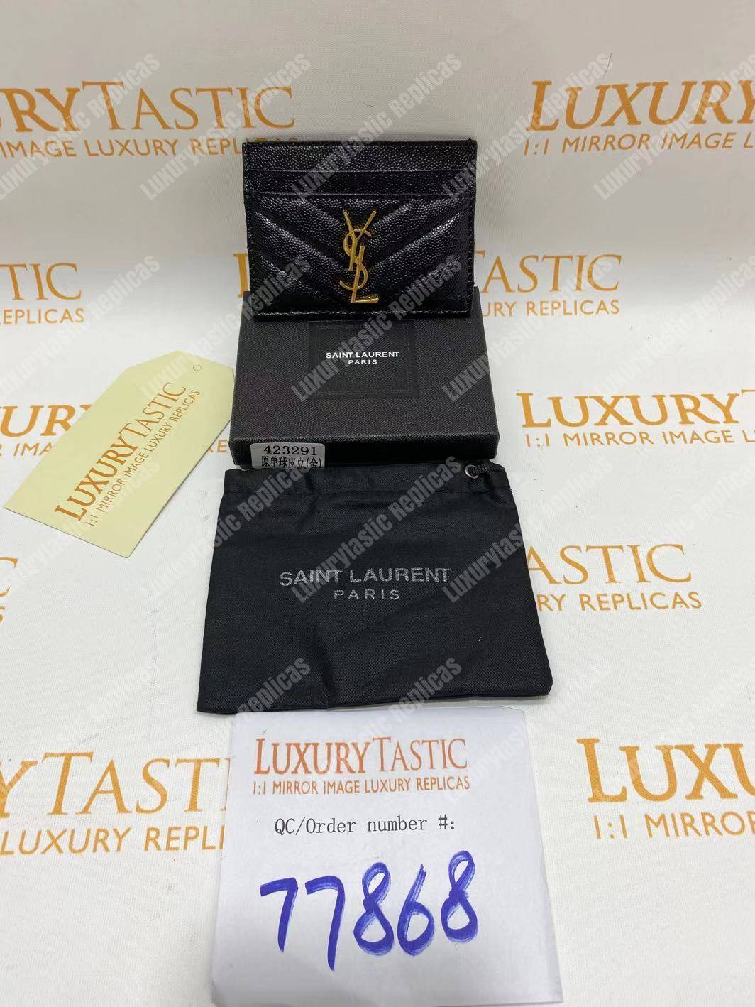 Saint Laurent Monogram Card Case Black