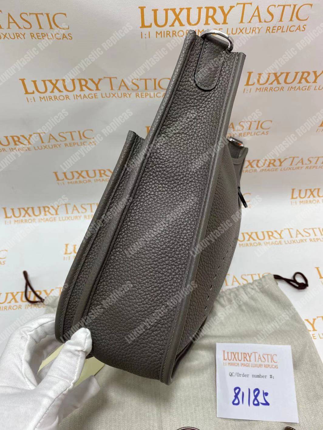replica H**mes evelyne iii 29 clemence bag etain