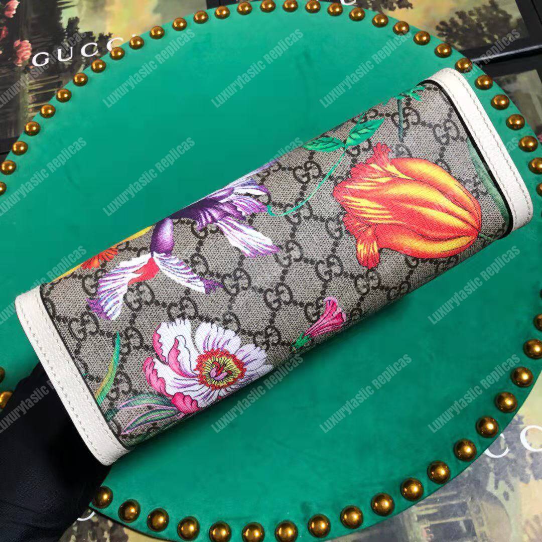 G*u*i padlock small shoulder bag white flora