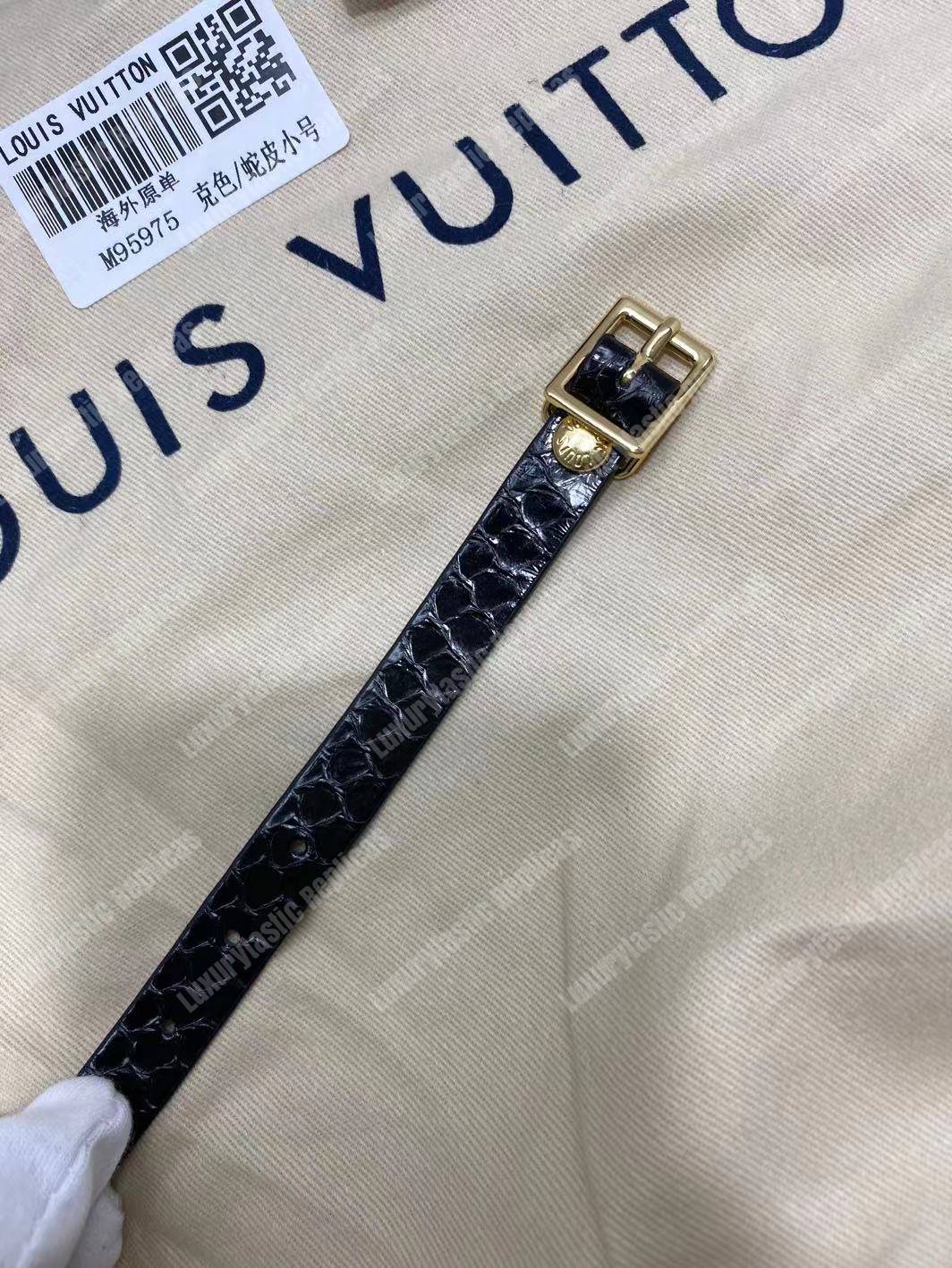 LV City Steamer PM Python Roccia Black