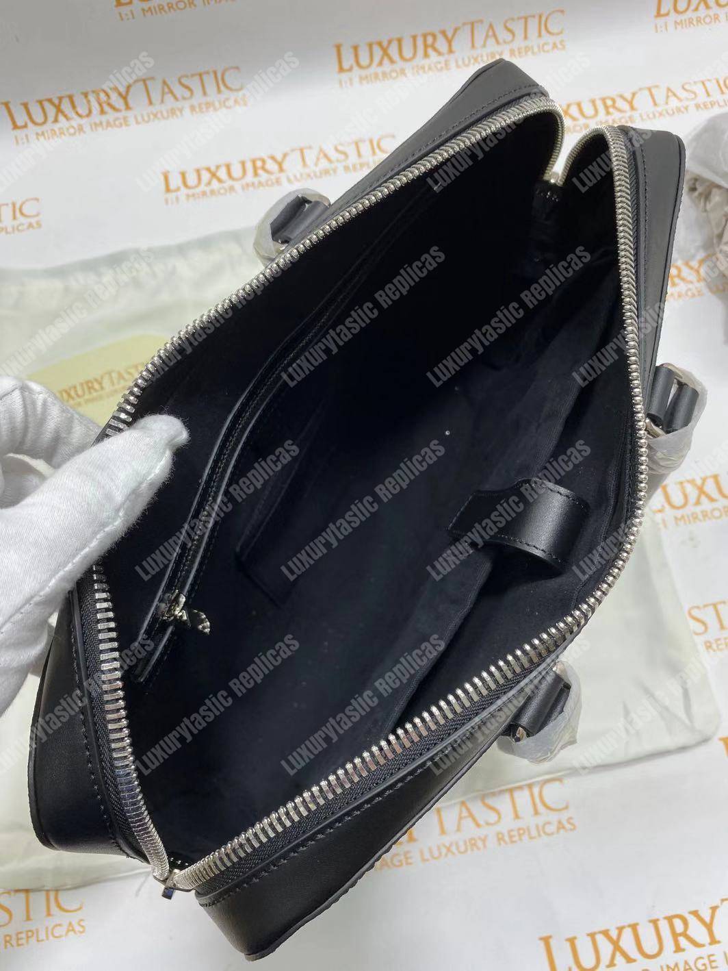 G*u*i gg sup*e briefcase black/grey canvas