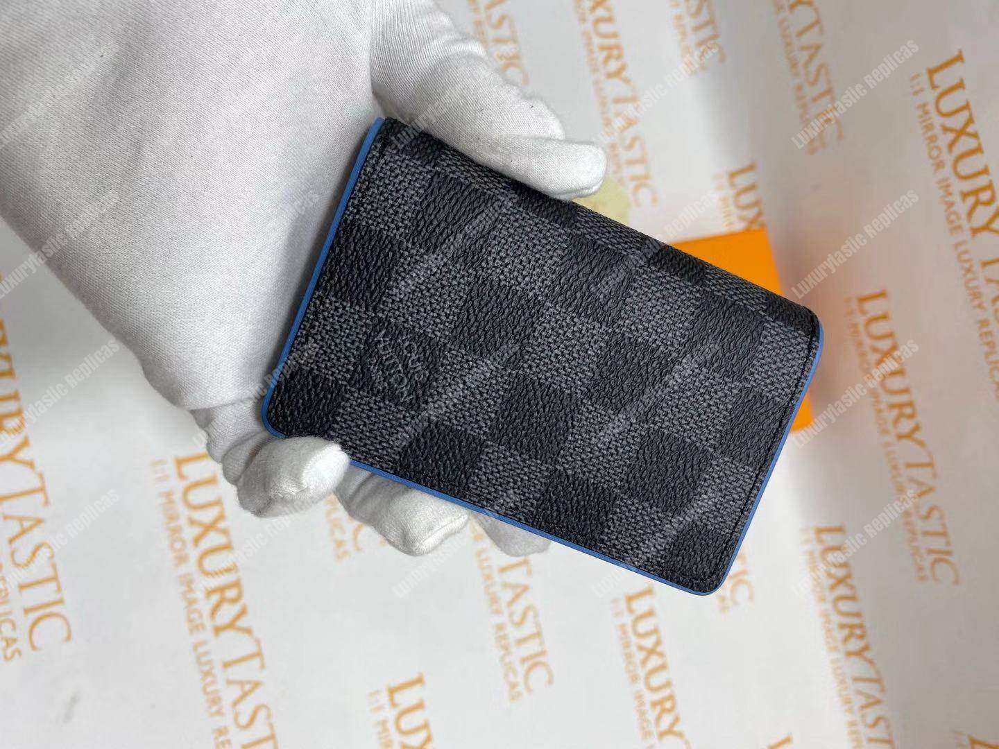 LV Pocket Organizer Damier Graphite Canvas Blue