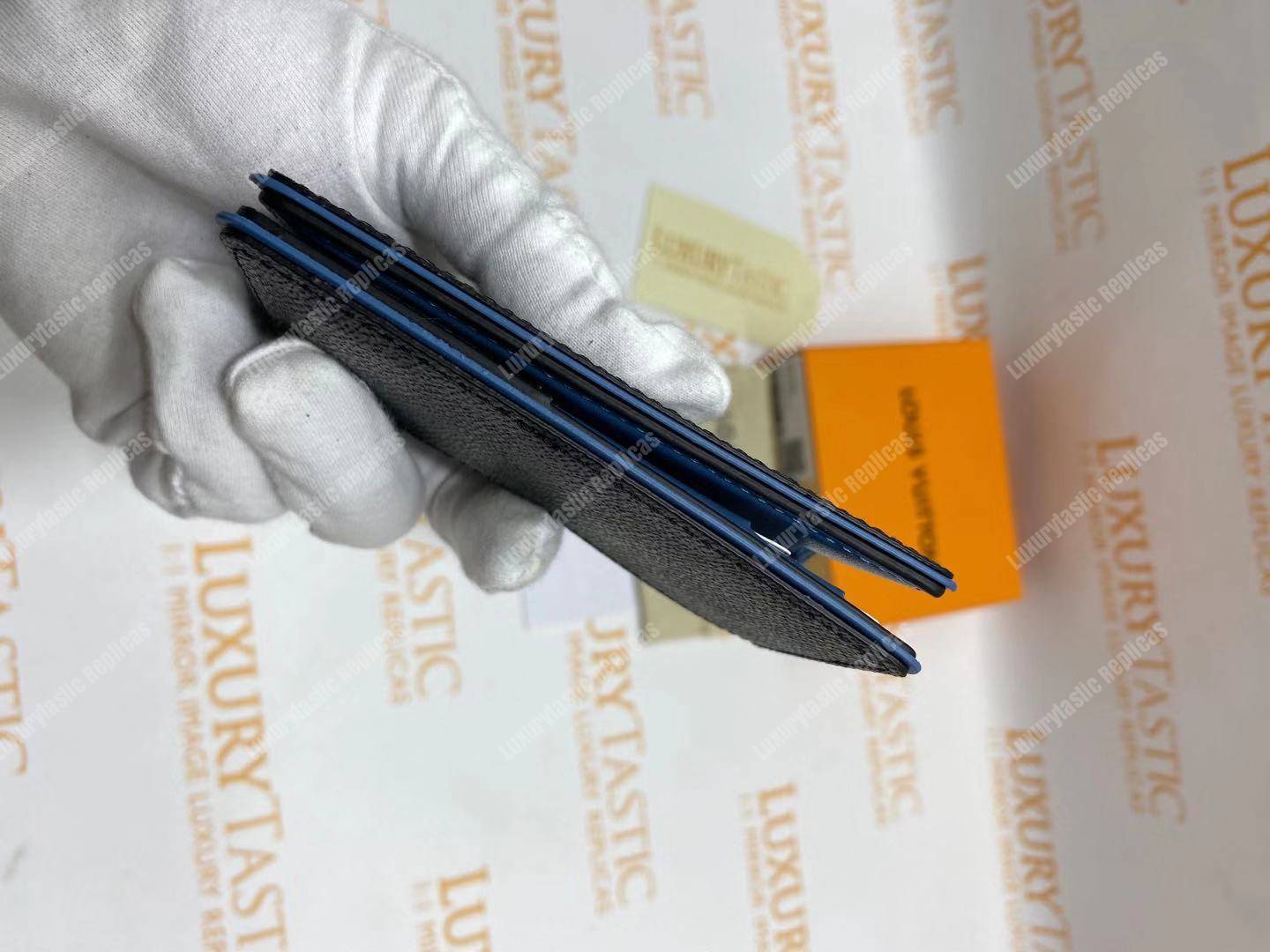 LV Pocket Organizer Damier Graphite Canvas Blue