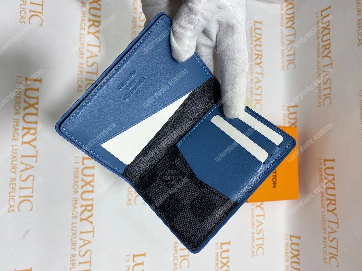 LV Pocket Organizer Damier Graphite Canvas Blue