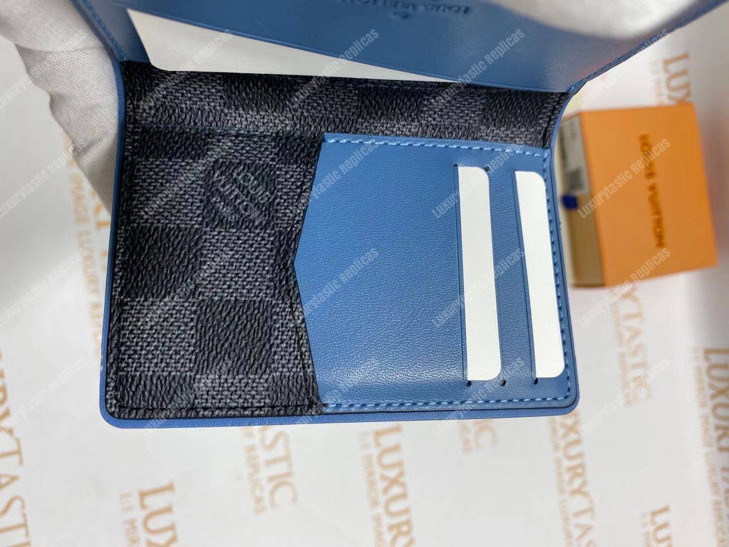 LV Pocket Organizer Damier Graphite Canvas Blue