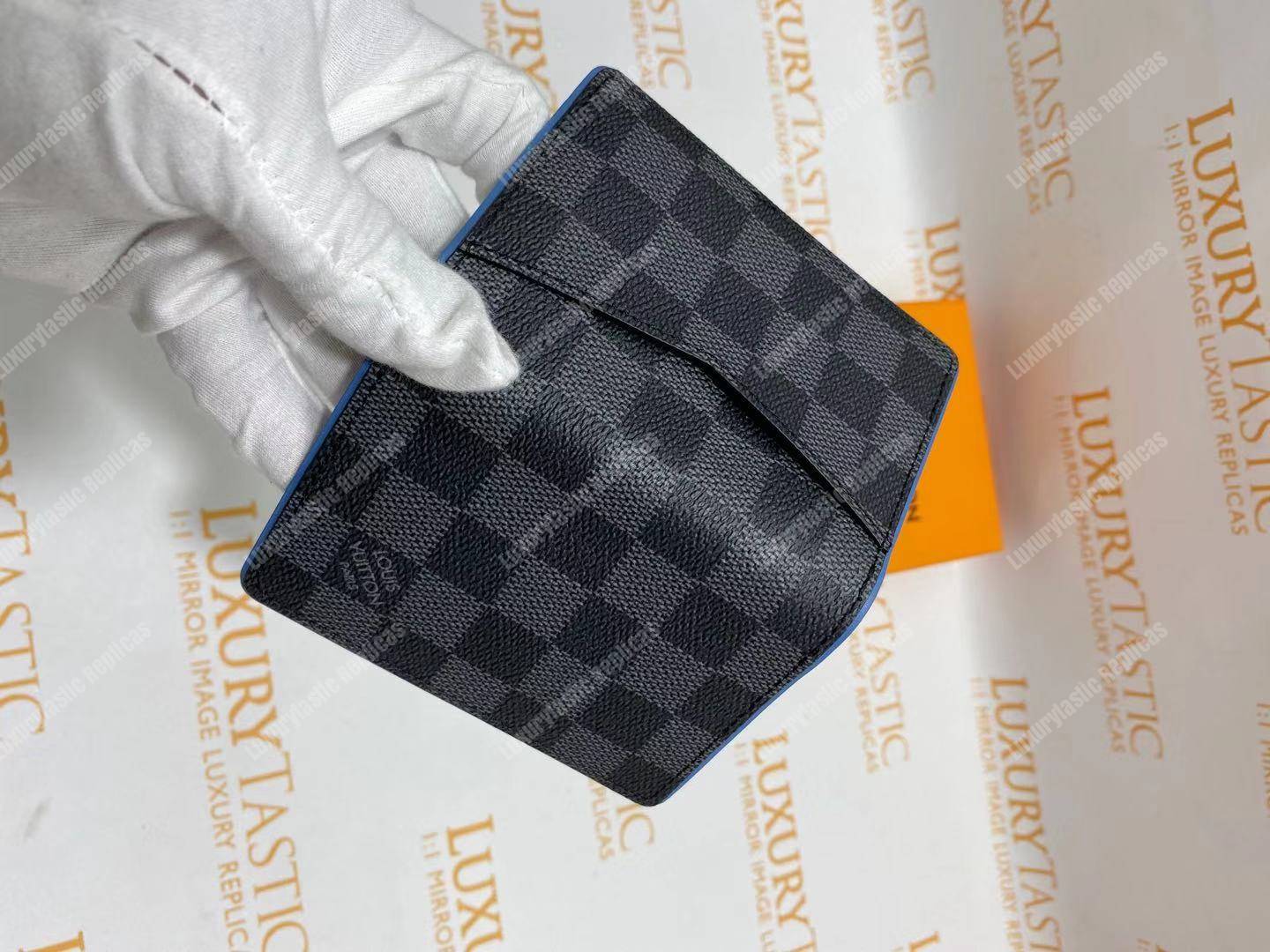 LV Pocket Organizer Damier Graphite Canvas Blue