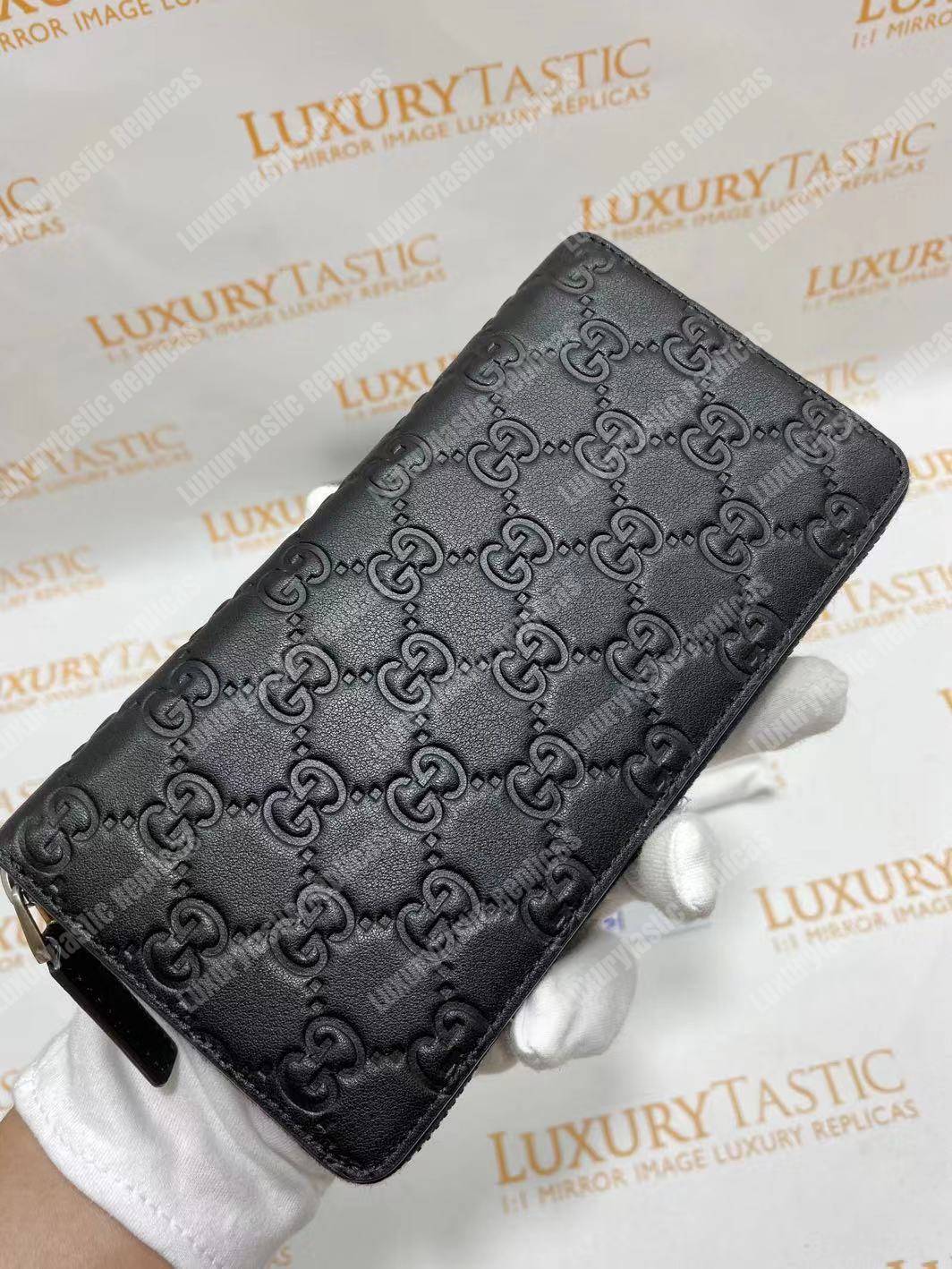 G*u*i gg G*u*issima signature zip around wallet black