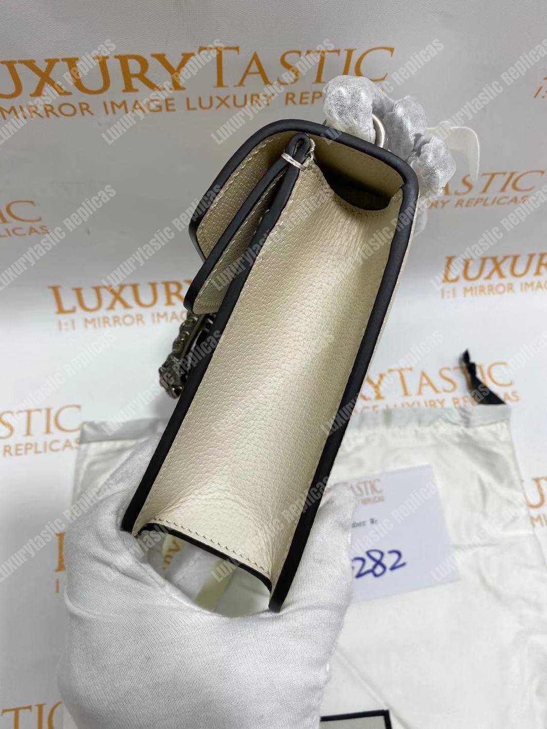 G*u*i dionysus leather mini bag white