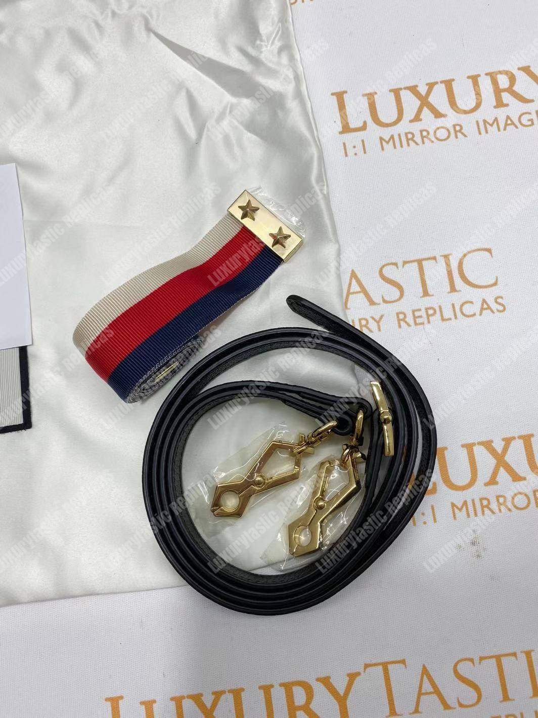 G*u*i sylvie bee star small shoulder bag black