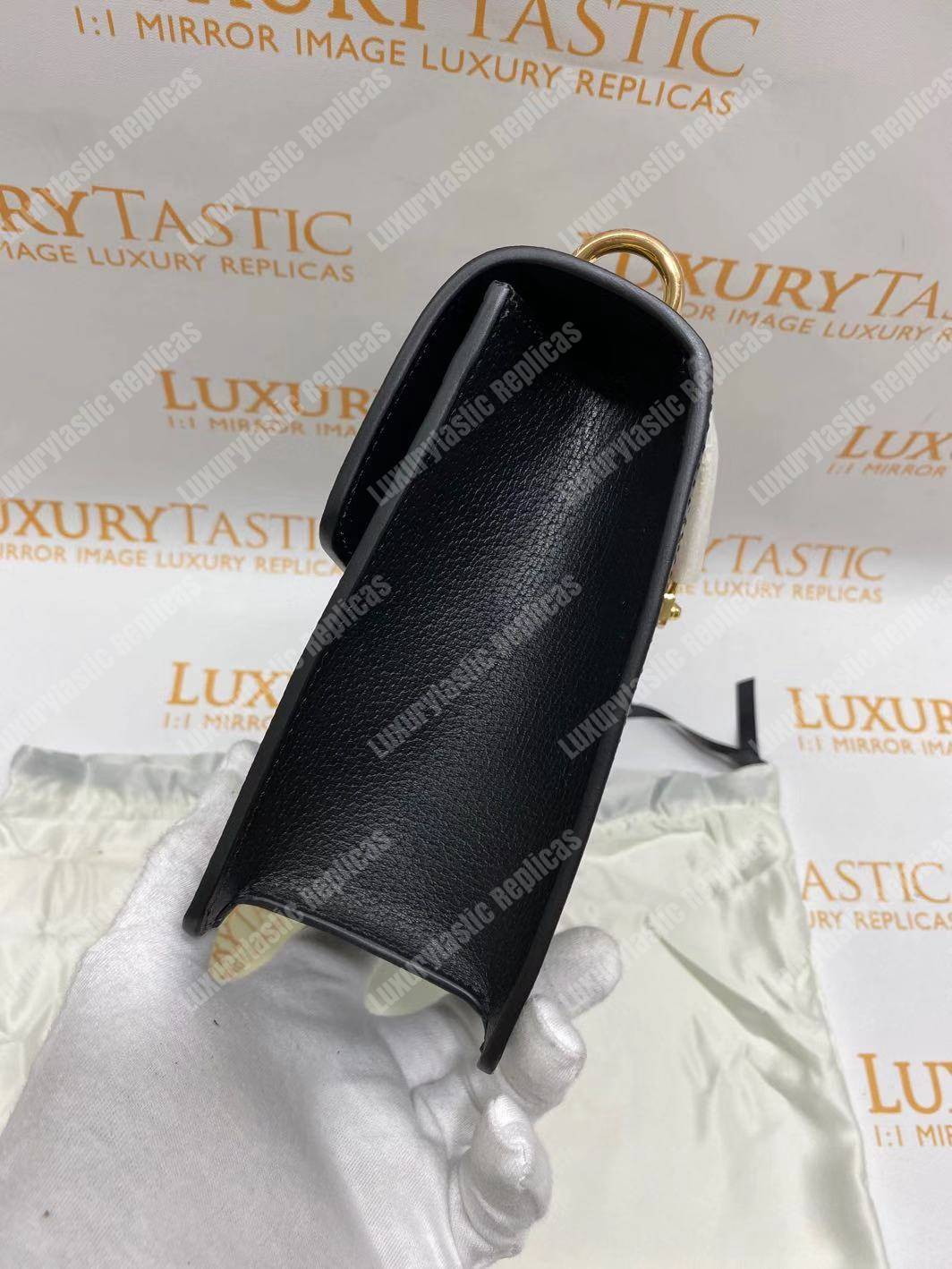 G*u*i sylvie bee star small shoulder bag black