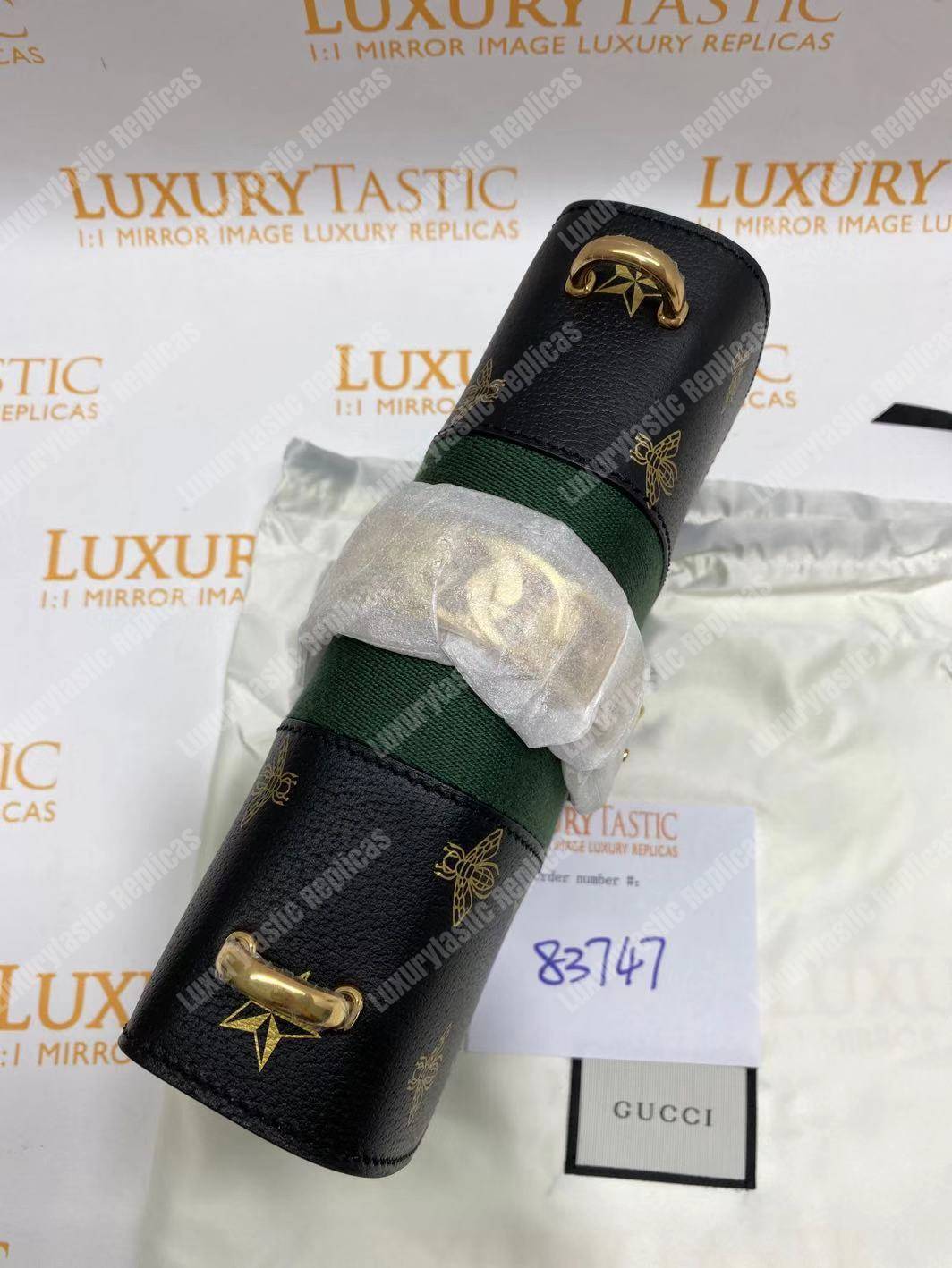 G*u*i sylvie bee star small shoulder bag black