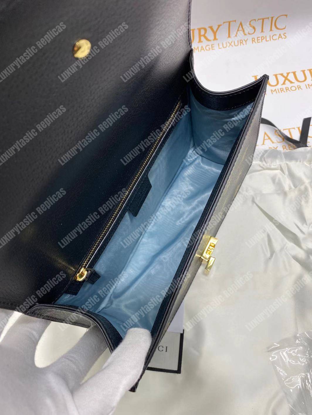 G*u*i sylvie bee star small shoulder bag black