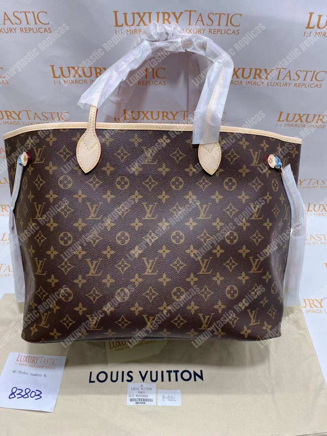 LV Neverfull GM Monogram Cherise