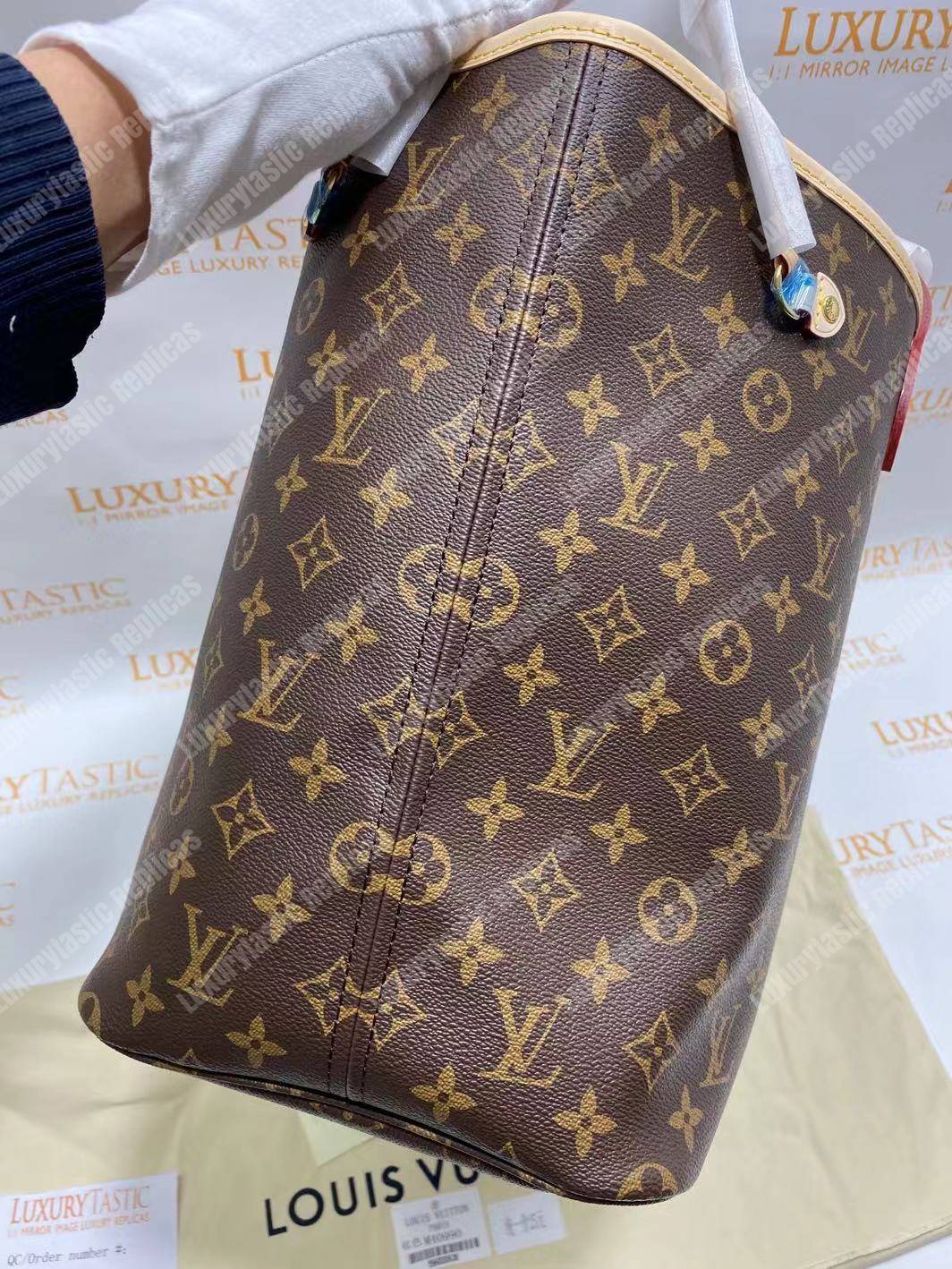 LV Neverfull GM Monogram Cherise