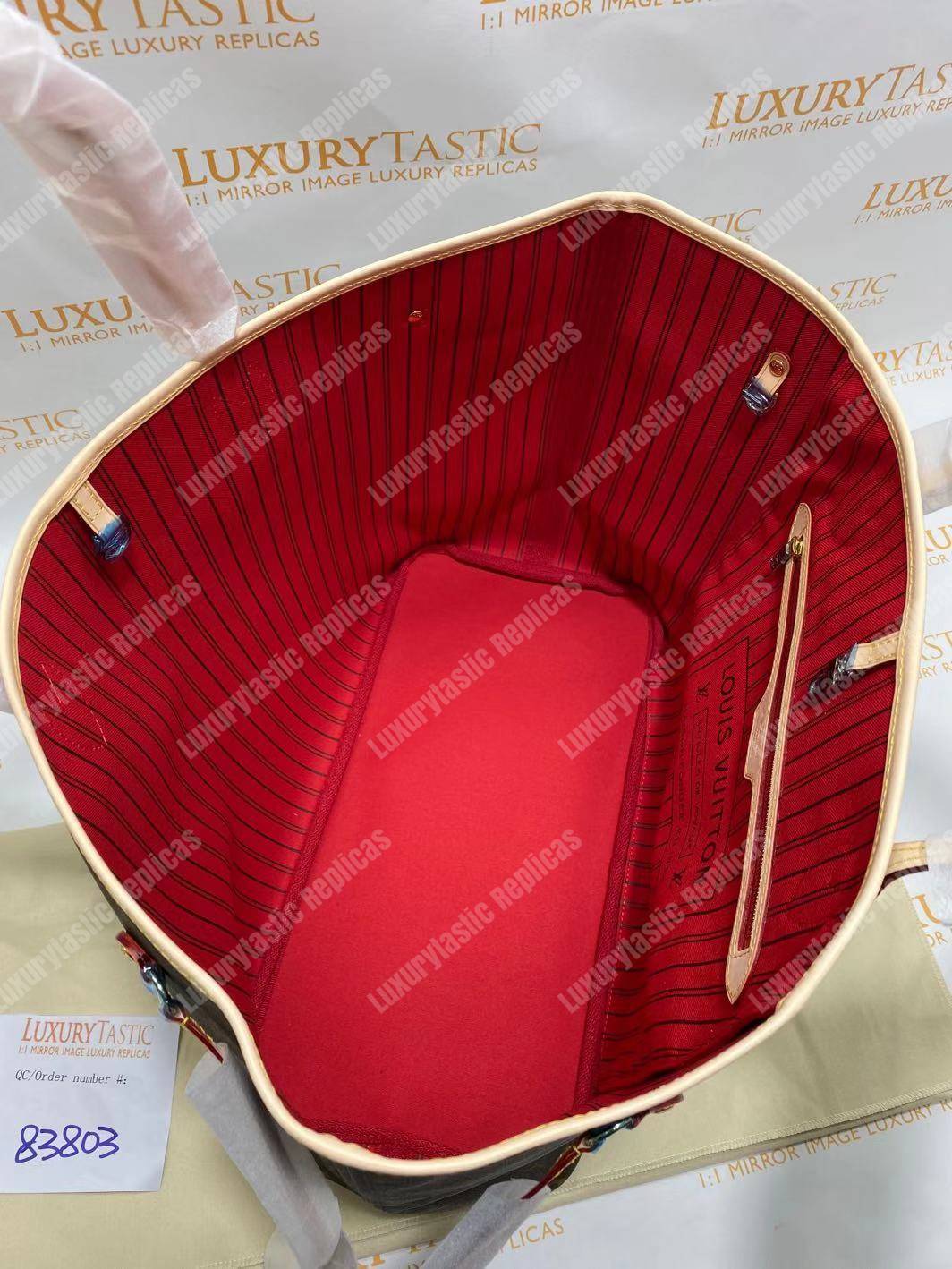 LV Neverfull GM Monogram Cherise