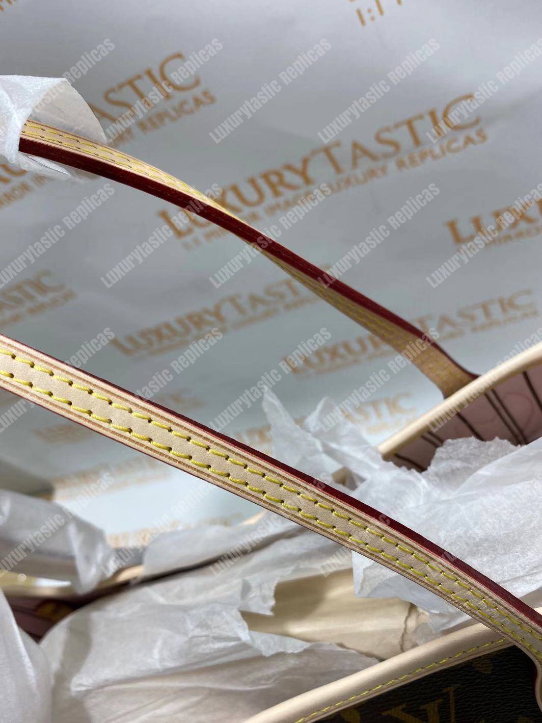 LV Neverfull MM Monogram Rose Ballerine