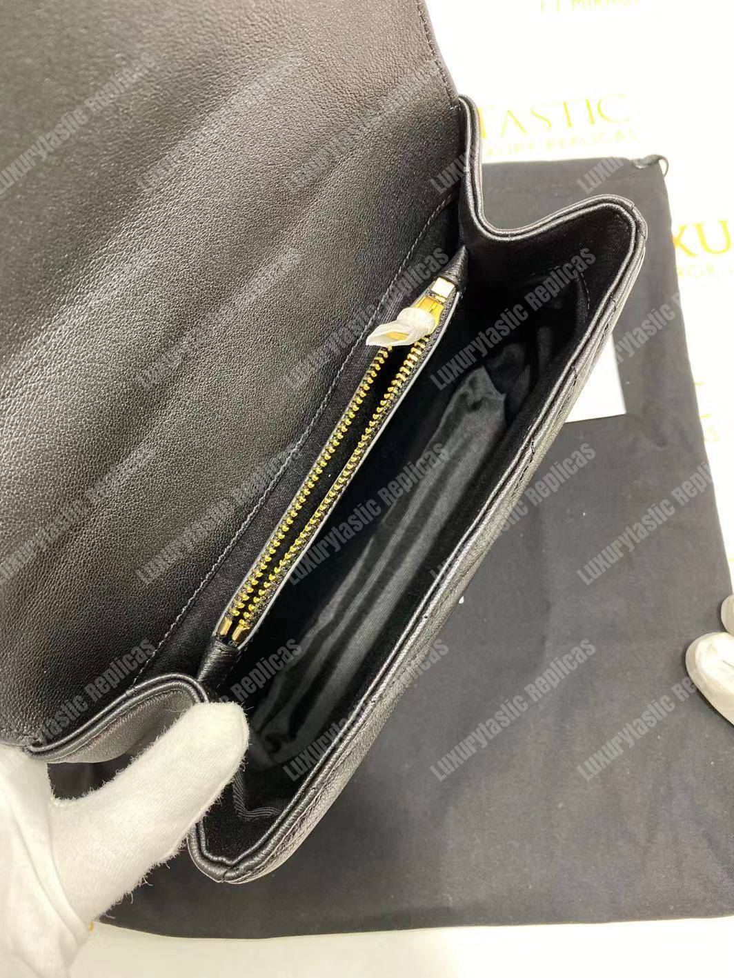 Saint Laurent Classic Medium College Monogram Black Gold-Toned
