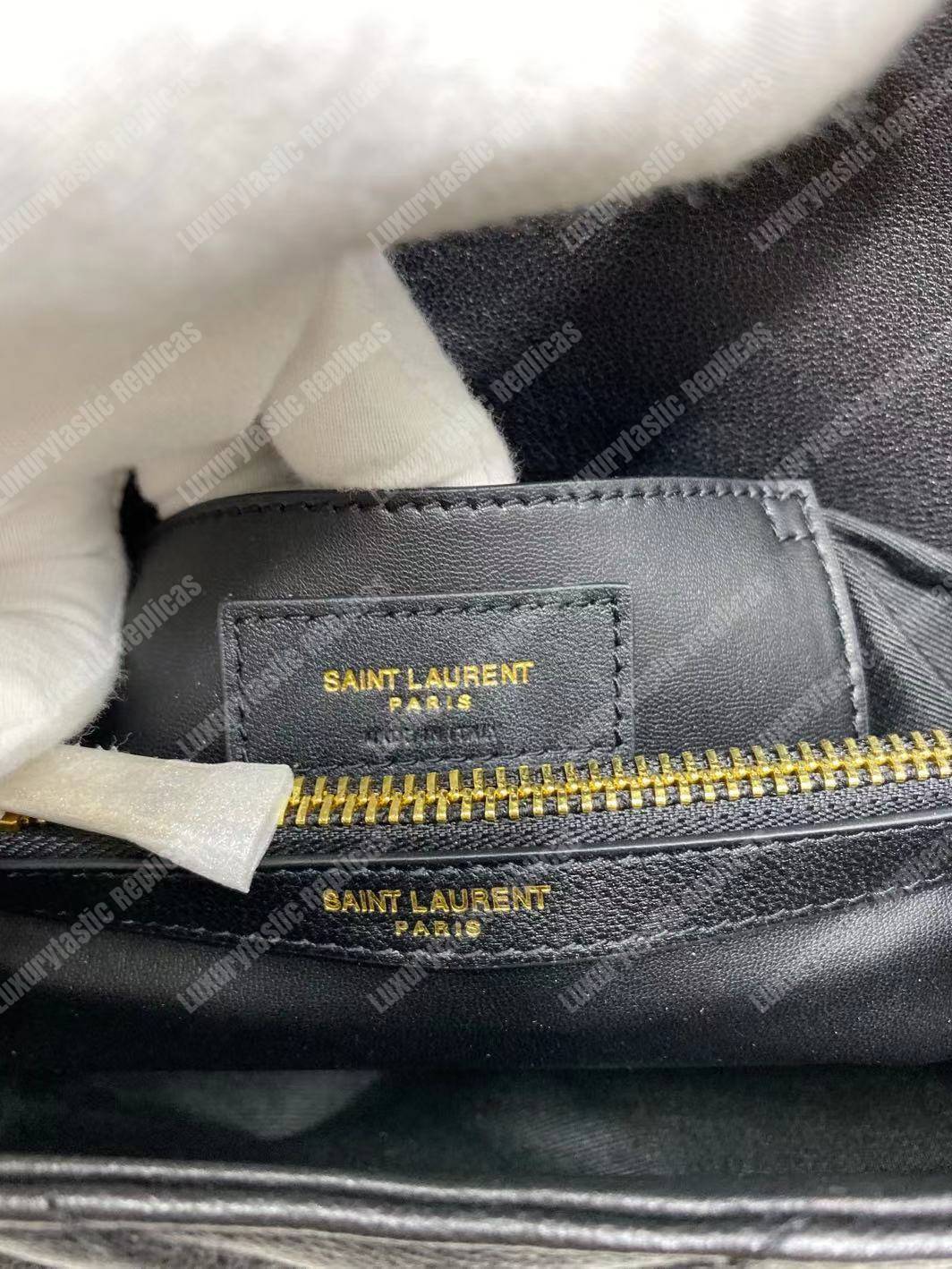 Saint Laurent Classic Medium College Monogram Black Gold-Toned