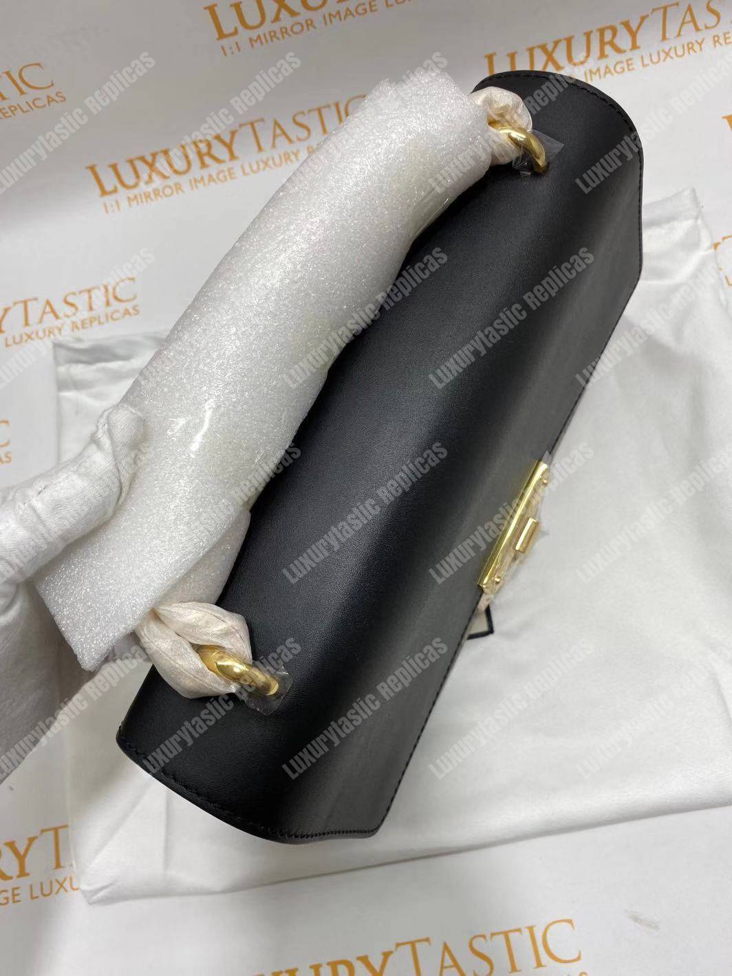 G*u*i padlock medium gg shoulder black/brown