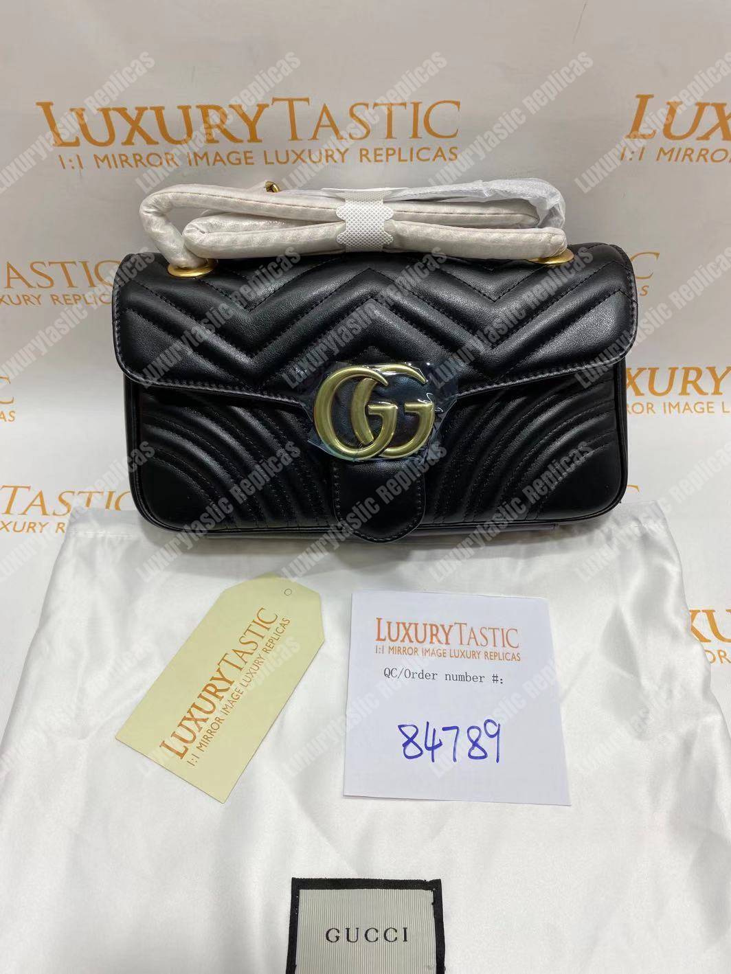 G*u*i gg marmont small shoulder bag black