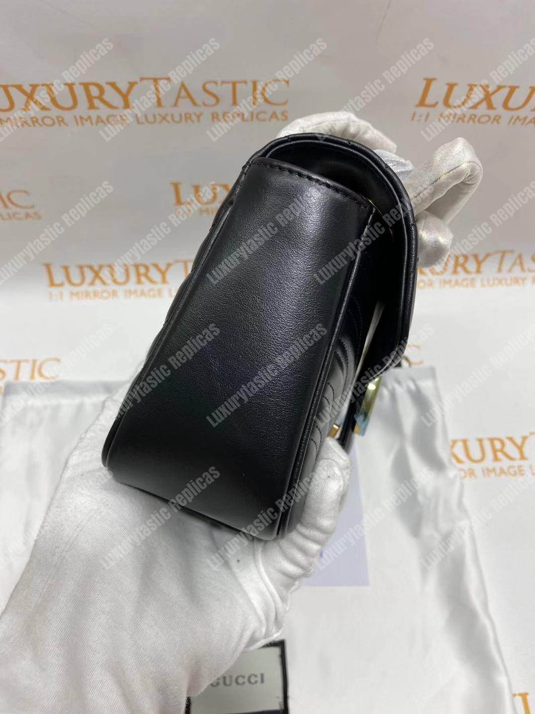 G*u*i gg marmont small shoulder bag black