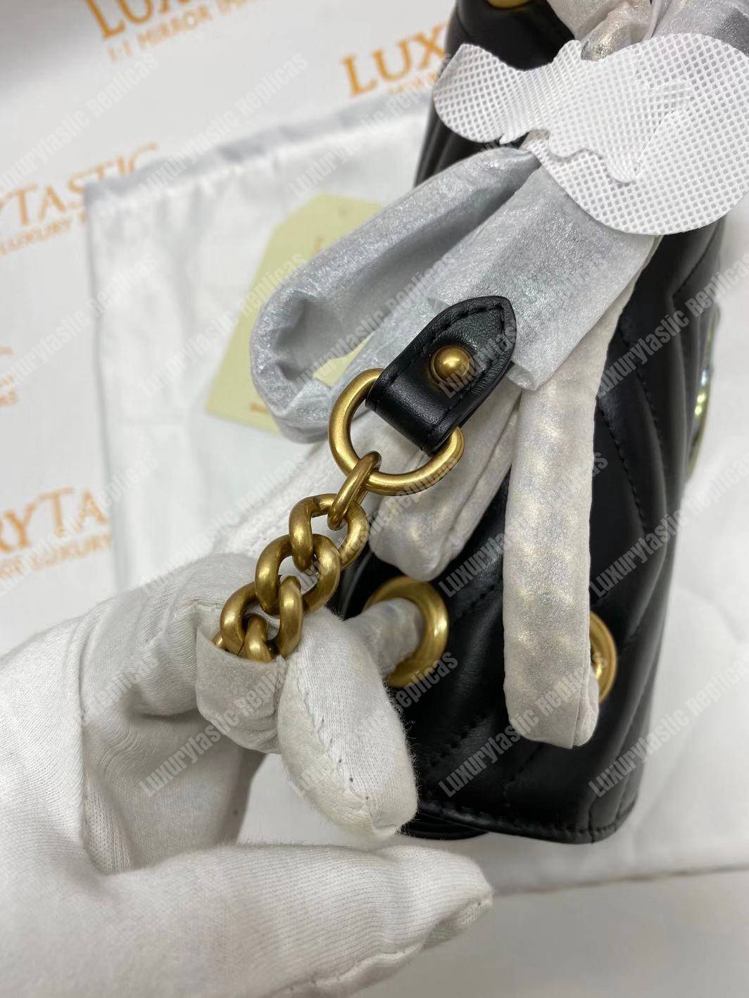 G*u*i gg marmont small shoulder bag black