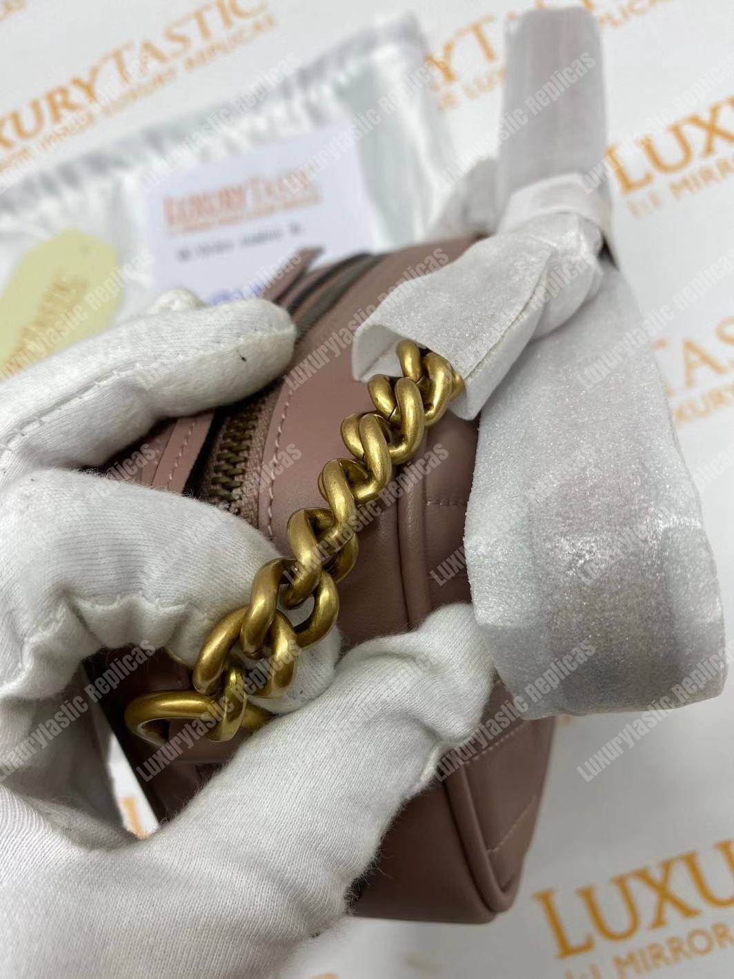 G*u*i gg marmont matelassé mini bag dusty pink