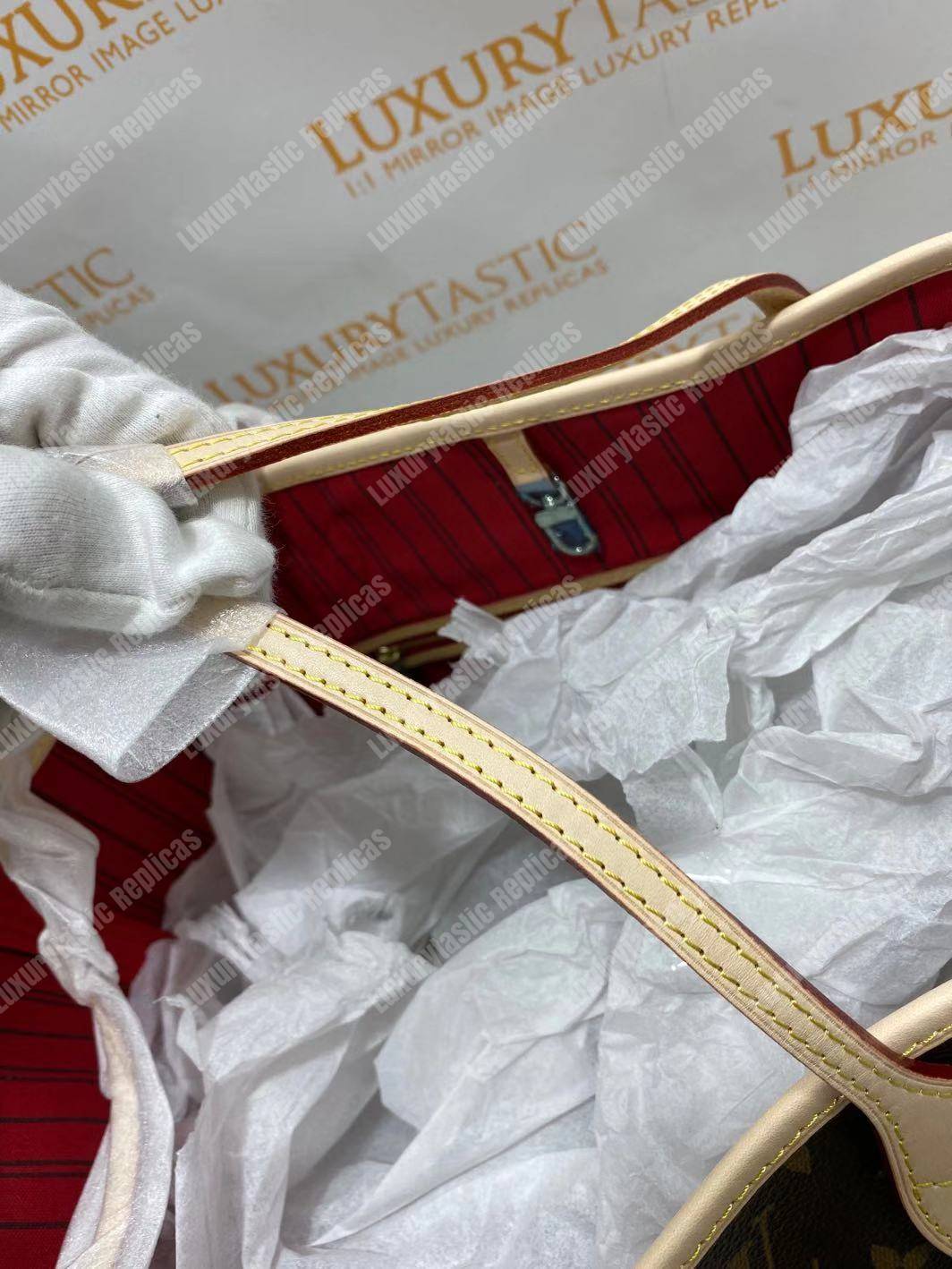 LV Neverfull MM Monogram Cherise