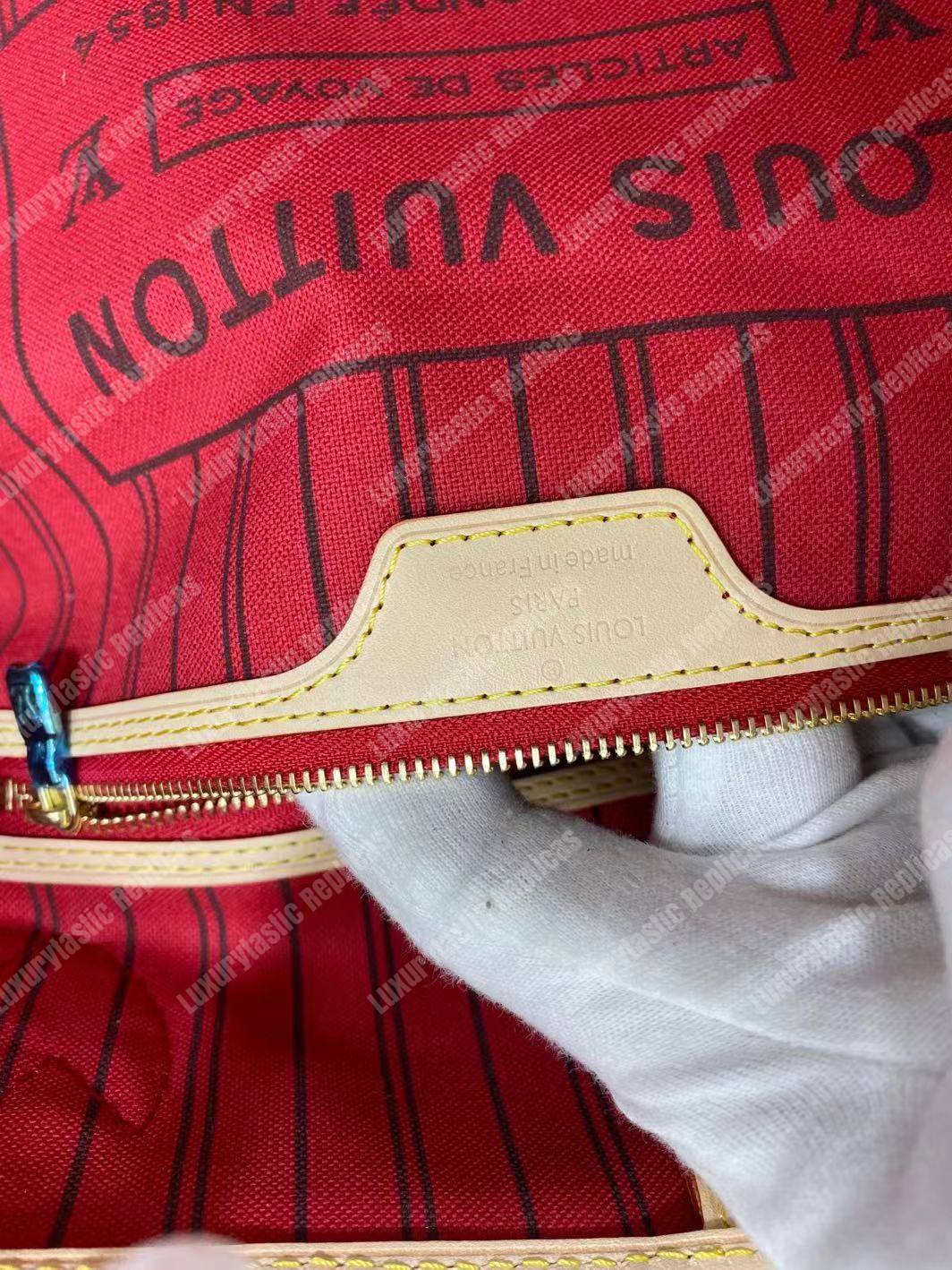 LV Neverfull MM Monogram Cherise