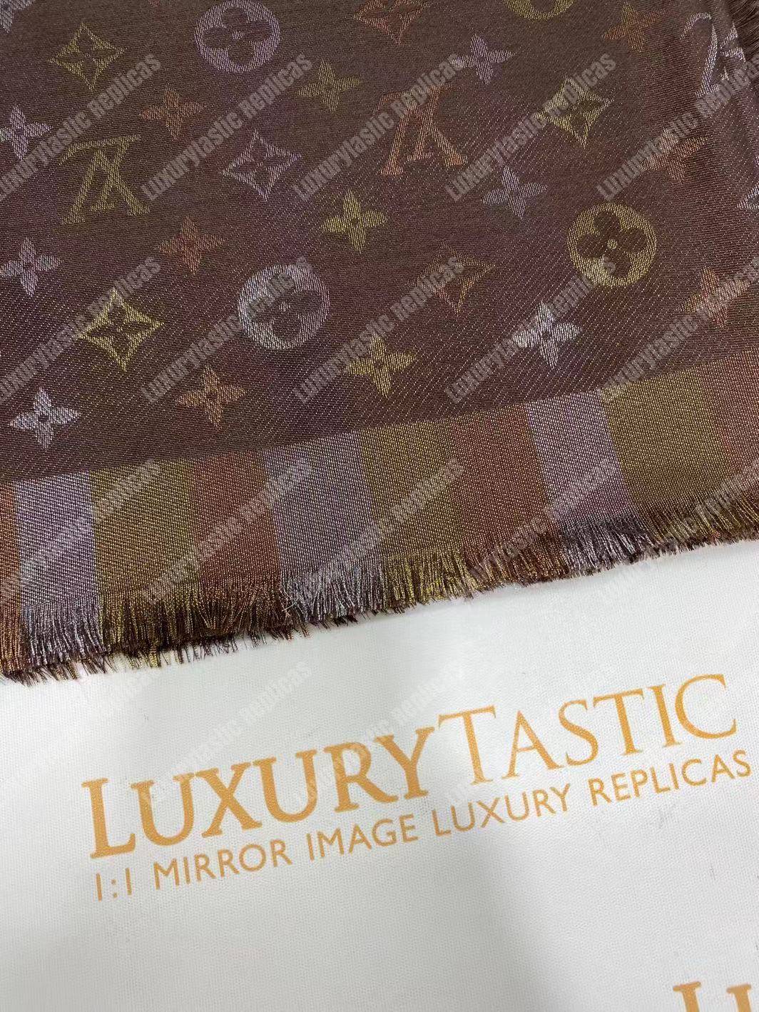 LV Monogram Shine Shawl Brown