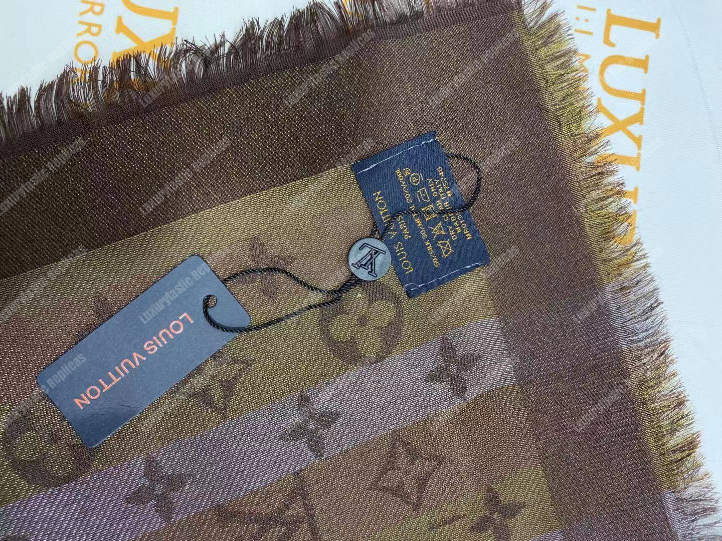 LV Monogram Shine Shawl Brown