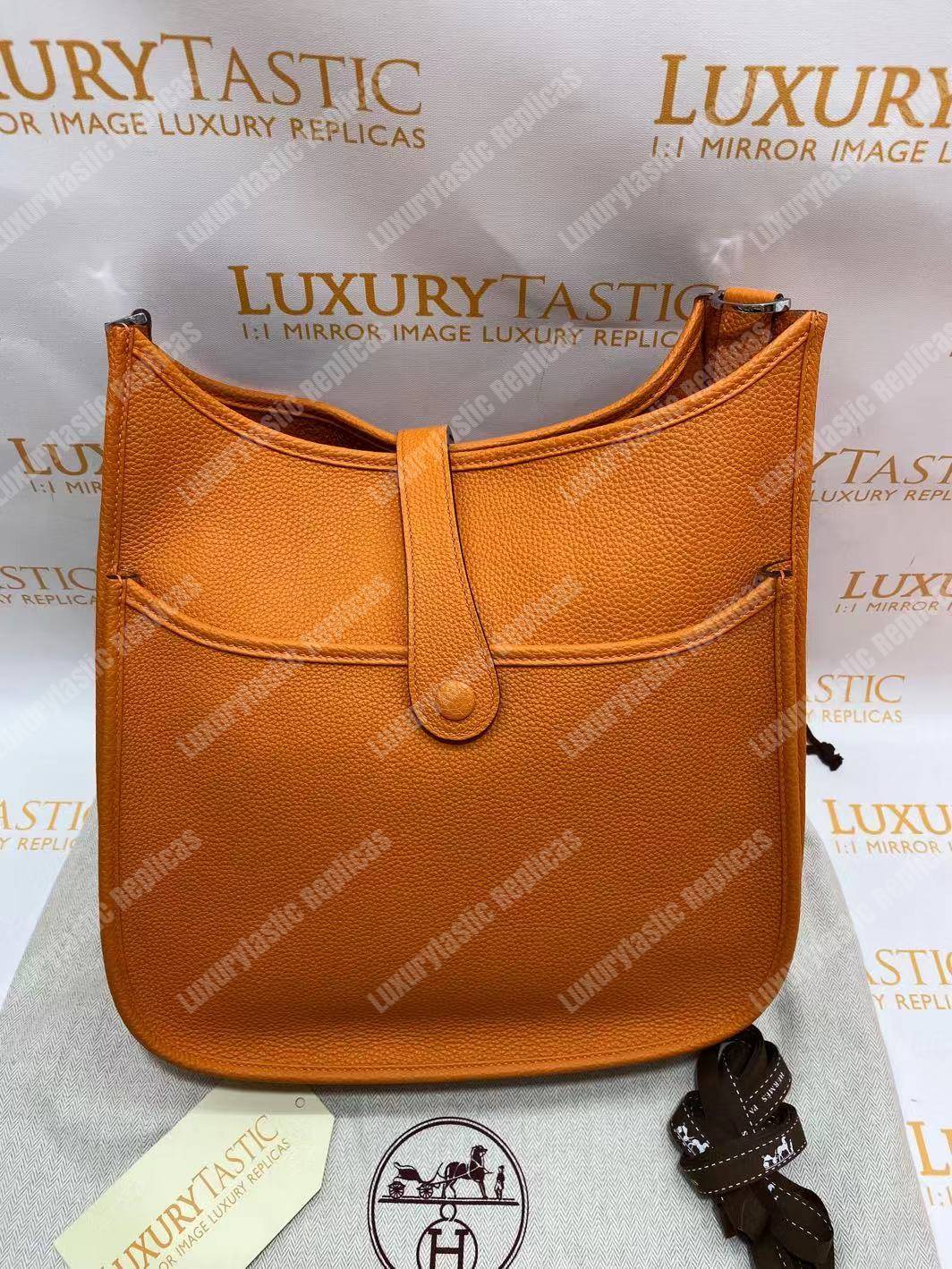 H**mes evelyne iii 29 clemence bag orange