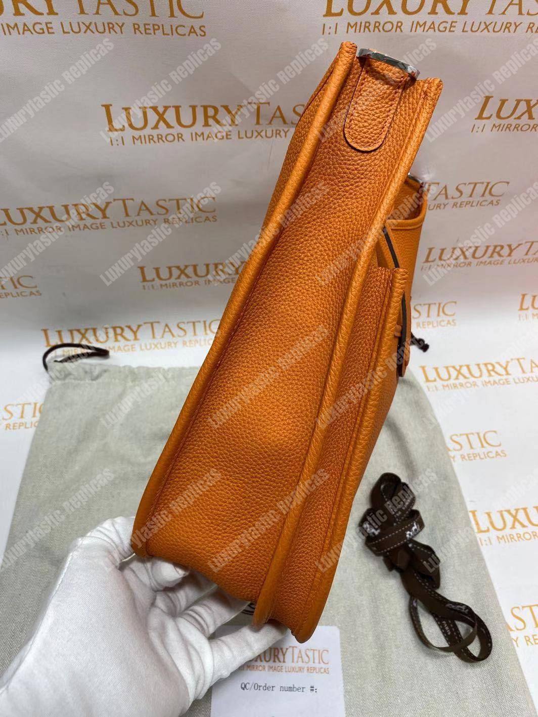 H**mes evelyne iii 29 clemence bag orange