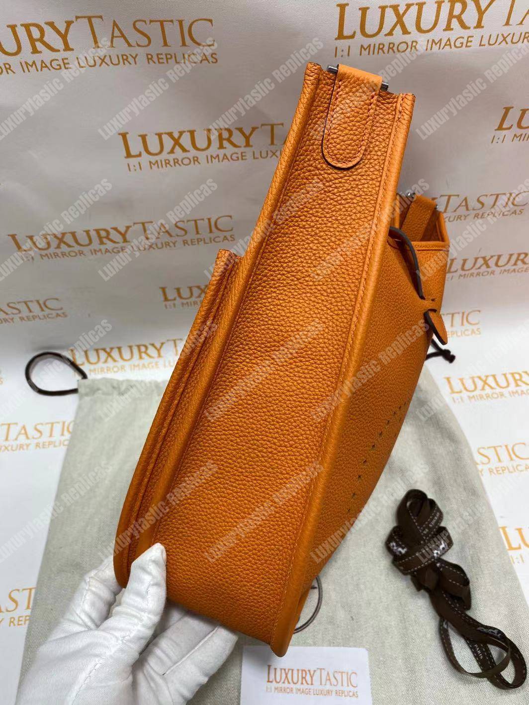 H**mes evelyne iii 29 clemence bag orange
