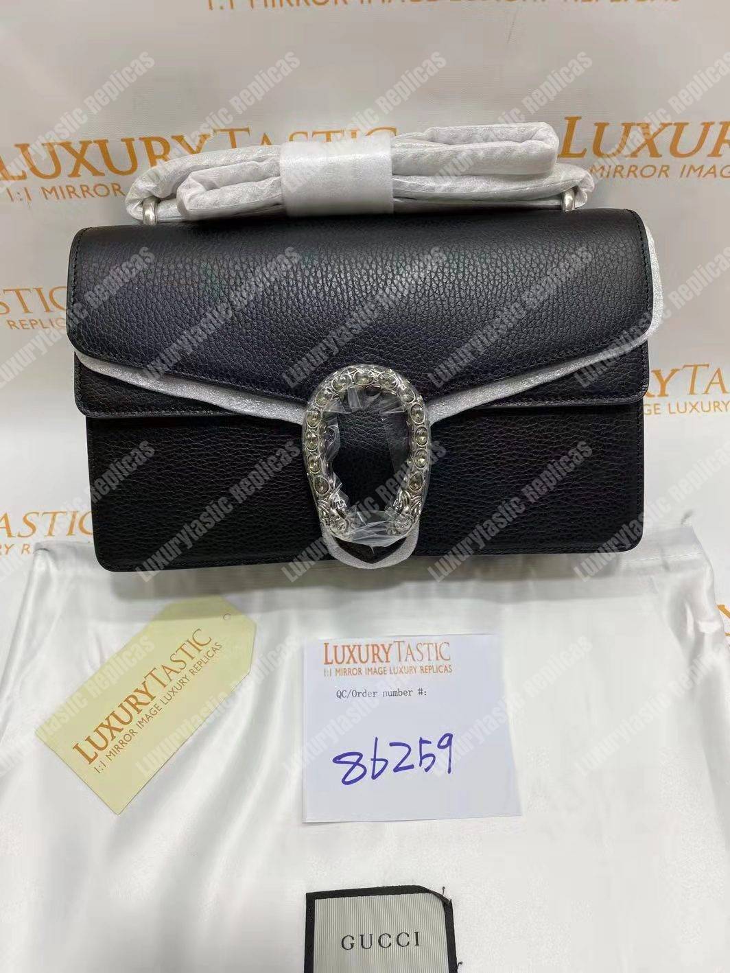 G*u*i dionysus small shoulder bag black leather