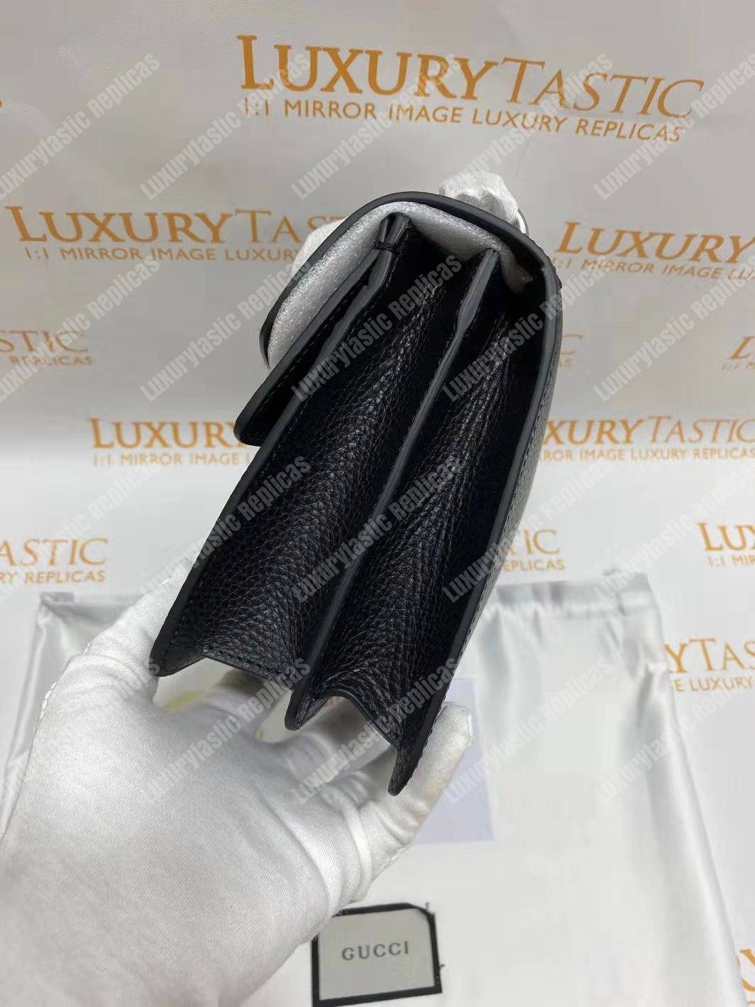 G*u*i dionysus small shoulder bag black leather