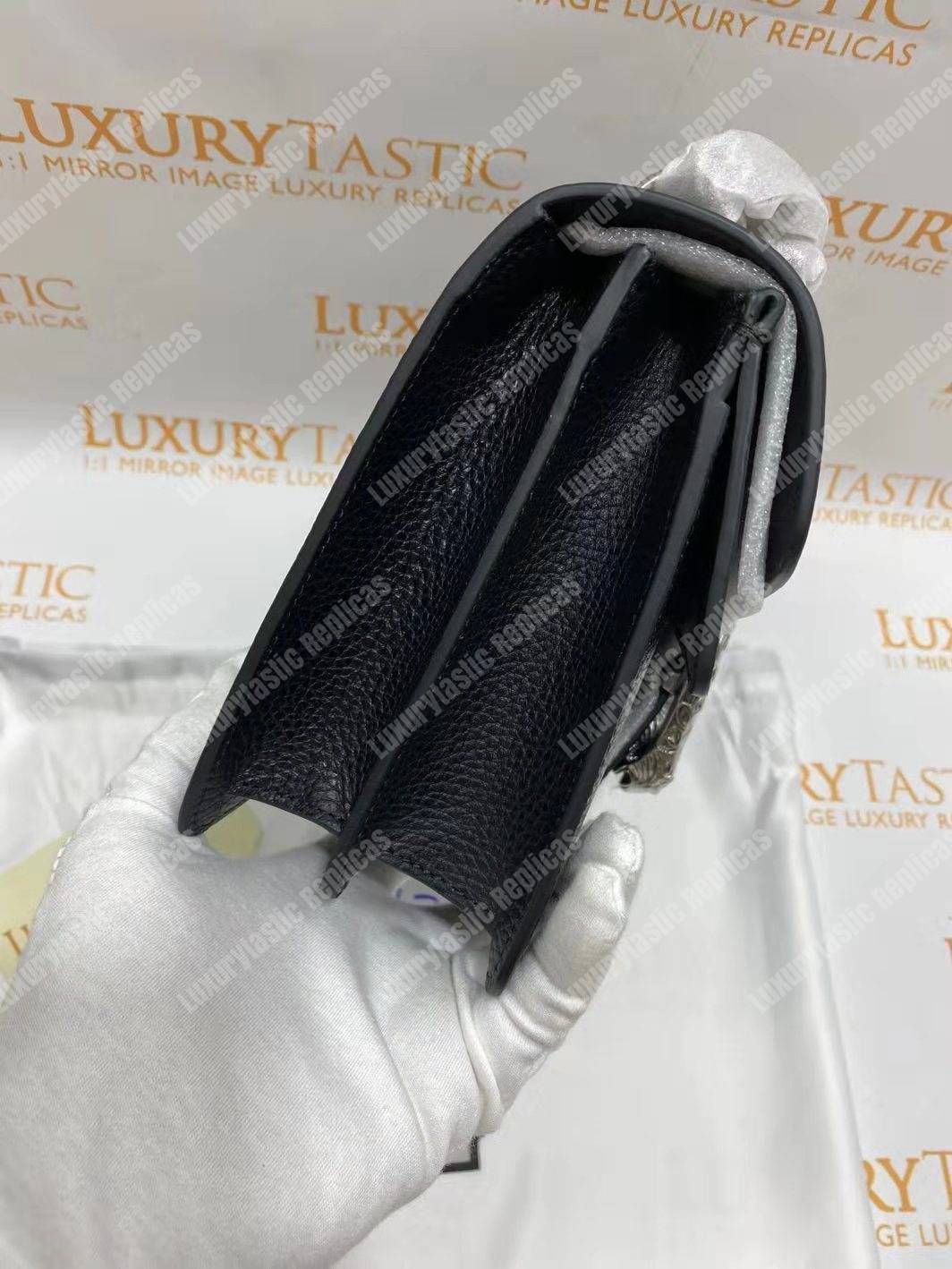 G*u*i dionysus small shoulder bag black leather