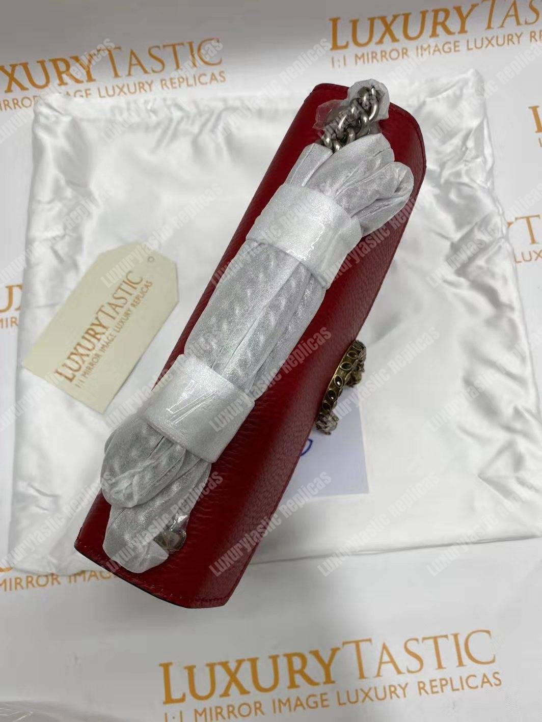 G*u*i dionysus leather small bag red