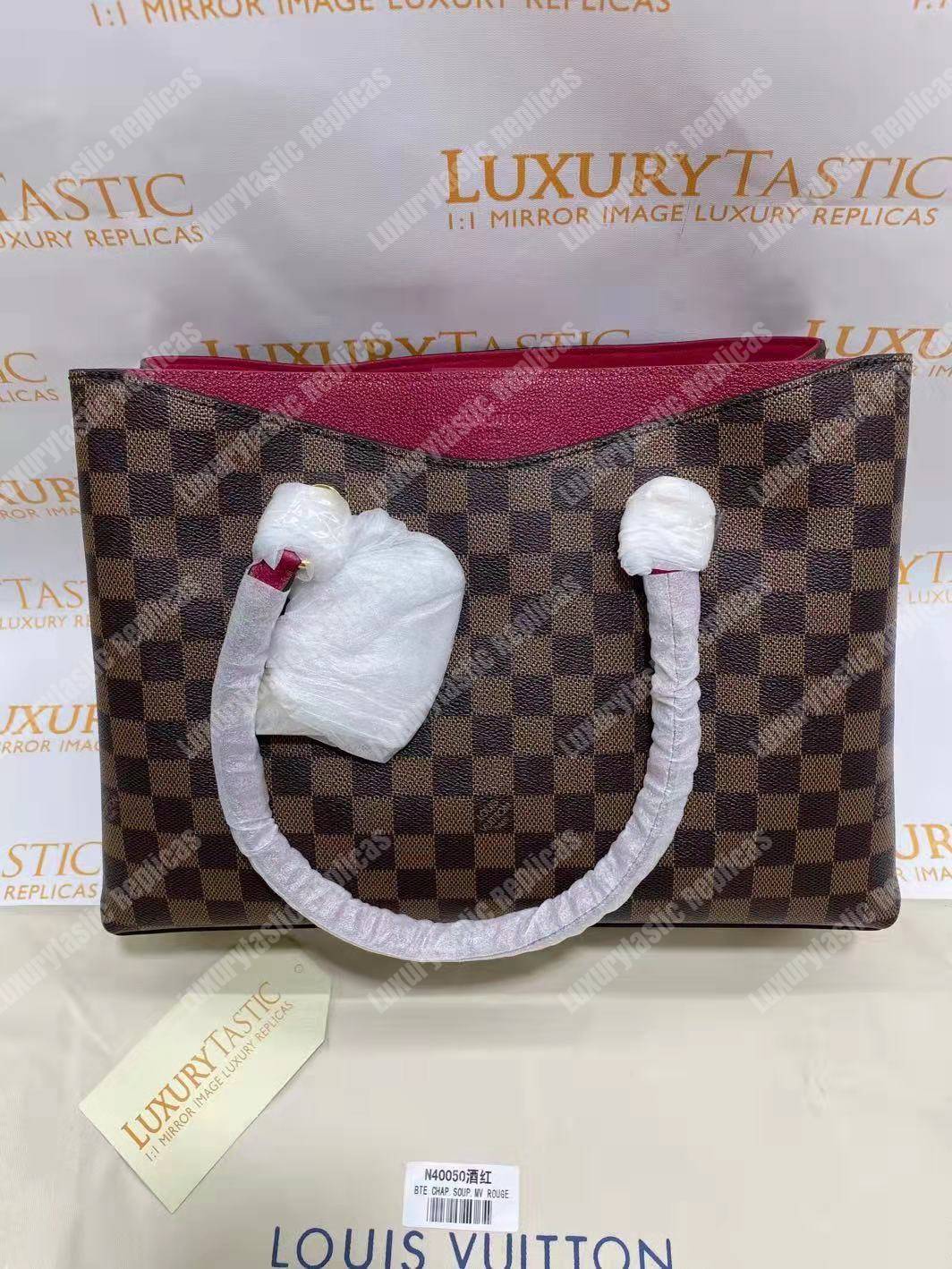 LV Riverside Damier Ebene Lie de Vin