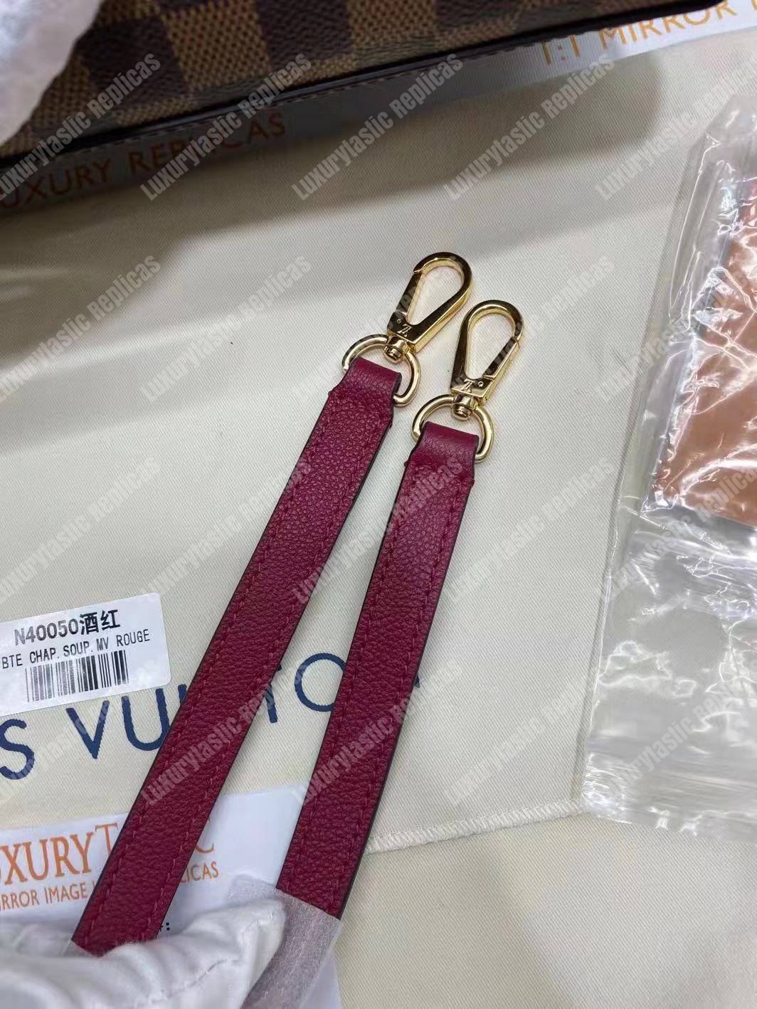 LV Riverside Damier Ebene Lie de Vin