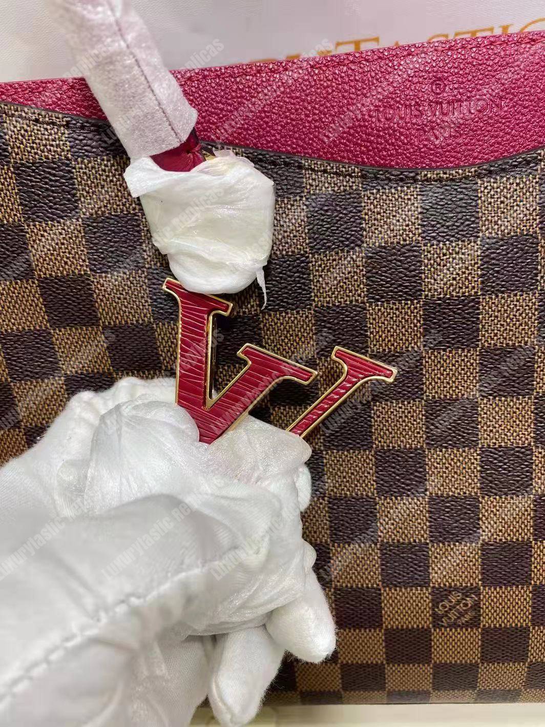 LV Riverside Damier Ebene Lie de Vin