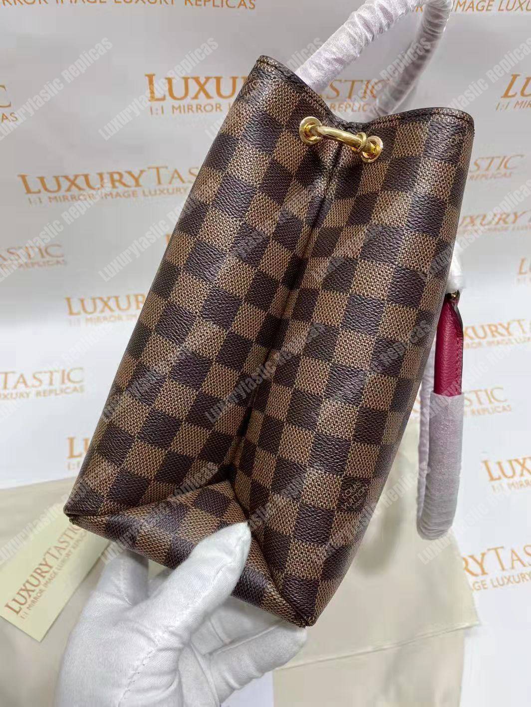 LV Riverside Damier Ebene Lie de Vin