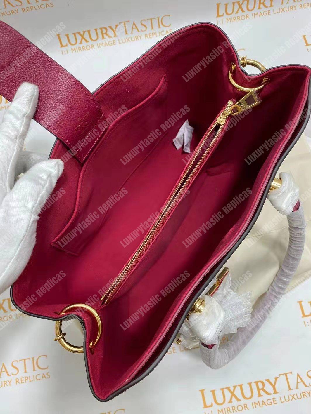 LV Riverside Damier Ebene Lie de Vin